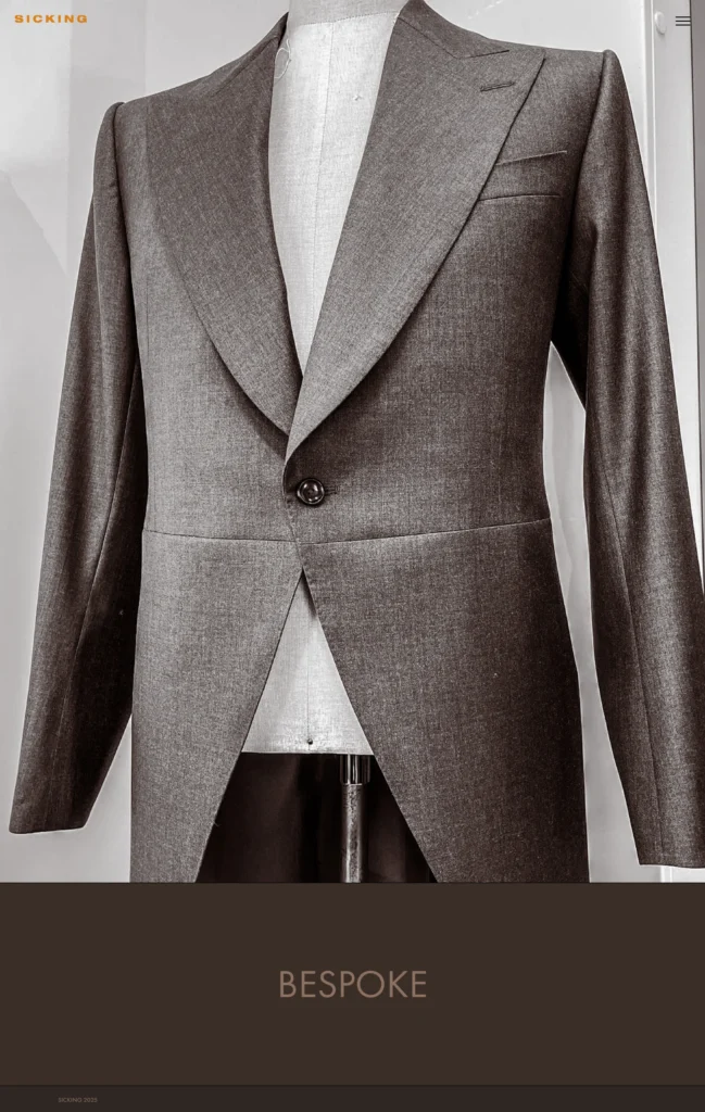 Sicking – The Bespoke Tailors screenshot homepage